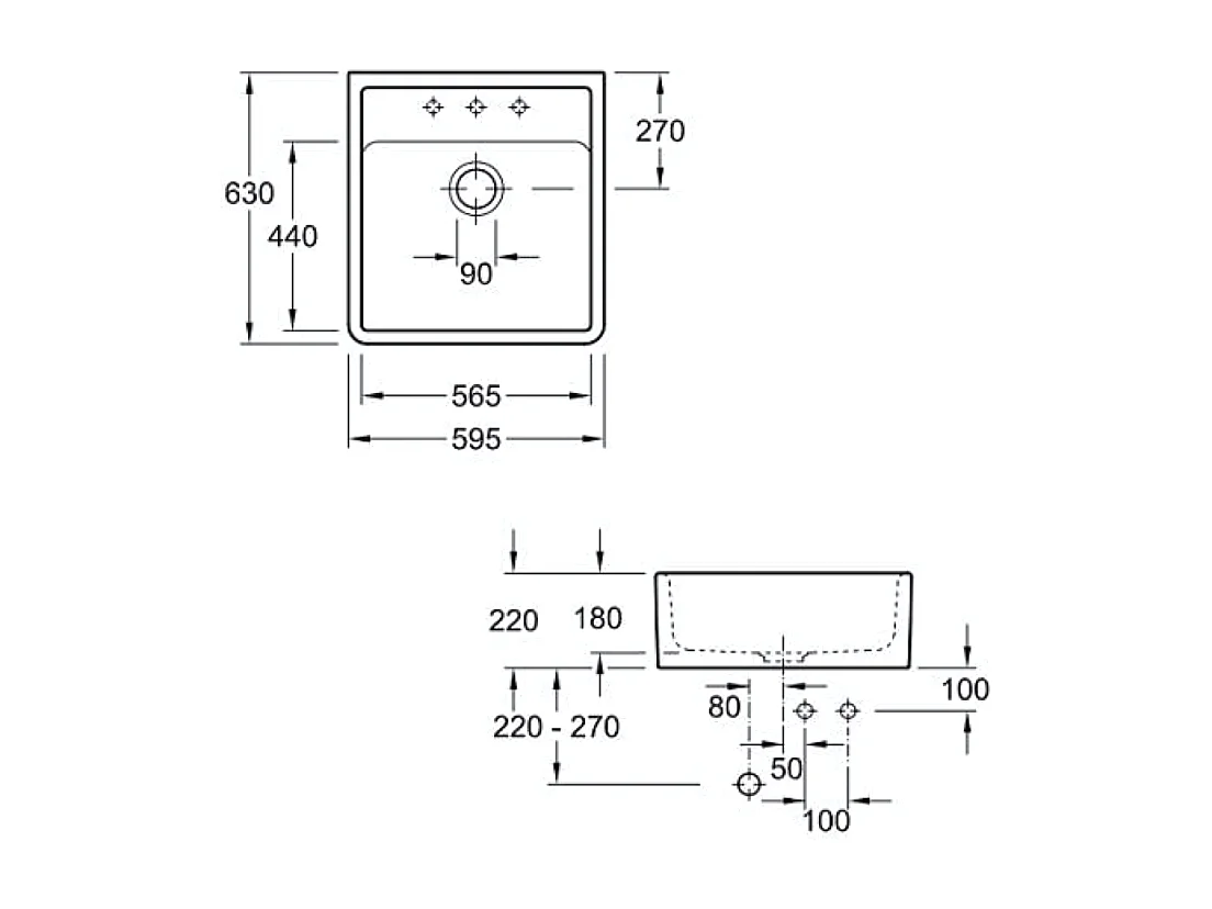 Evier VILLEROY ET BOCH Timbre d'office Tradition 1 bac vidage auto + Robinet de cuisine Avia 2.0 Bronze