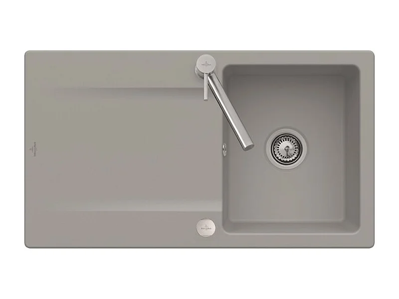 Evier 1 bac VILLEROY ET BOCH Siluet 50 Fossile CeramicPlus - Avec vidage manuel