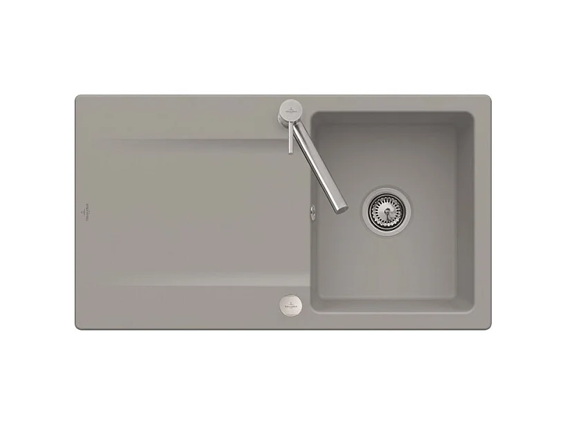 Evier 1 bac VILLEROY ET BOCH Siluet 50 Fossile CeramicPlus - Avec vidage manuel
