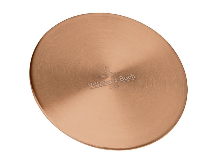 Evier timbre d'office VILLEROY ET BOCH Tradition 2 bacs 89,5 x 63 céramique vidage auto blanc + Cache bonde bronze