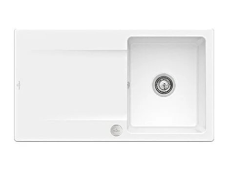 Evier 1 bac VILLEROY ET BOCH Siluet 50 Blanc CeramicPlus - Avec vidage manuel