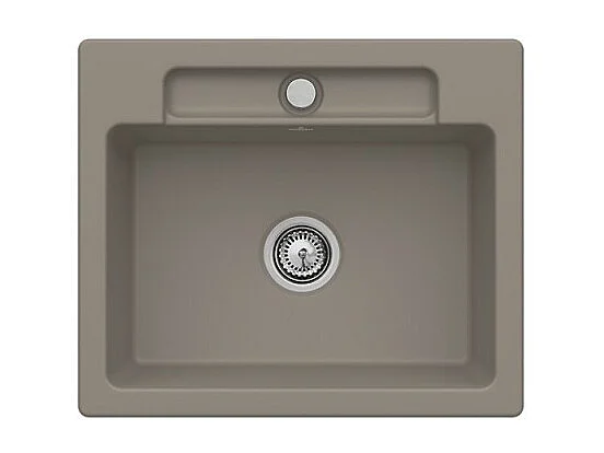 Evier 1 bac VILLEROY ET BOCH Siluet 60 S Timber CeramicPlus avec vidage manuel