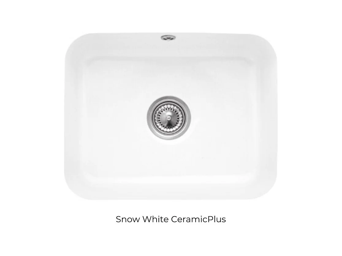 Evier 1 bac VILLEROY ET BOCH Cisterna 60C Snow White CeramicPlus avec vidage manuel