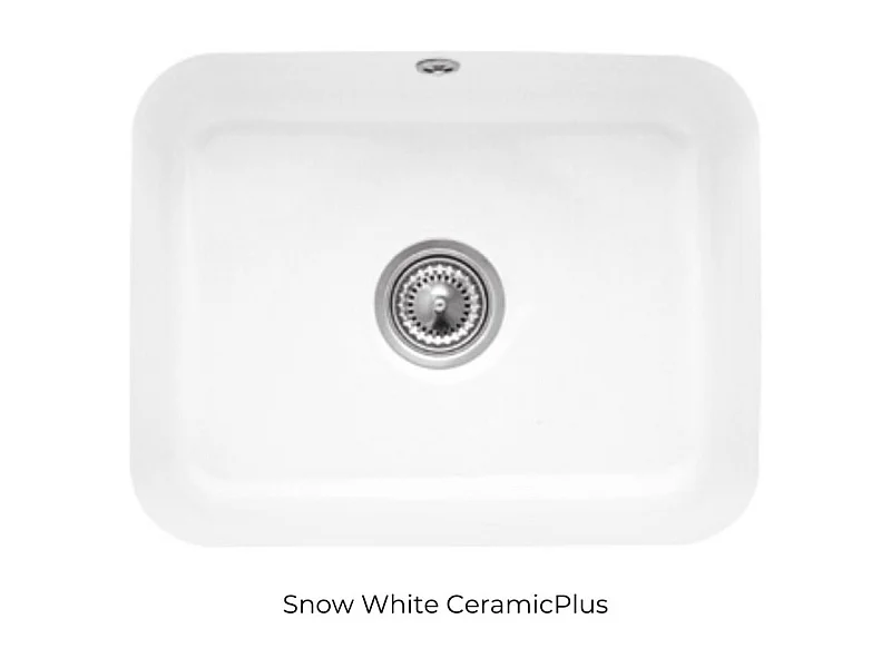 Evier 1 bac VILLEROY ET BOCH Cisterna 60C Snow White CeramicPlus avec vidage manuel