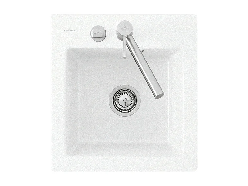 Evier 1 bac sans egouttoir VILLEROY ET BOCH Subway Pure XS 47,5 x 51 cm Blanc