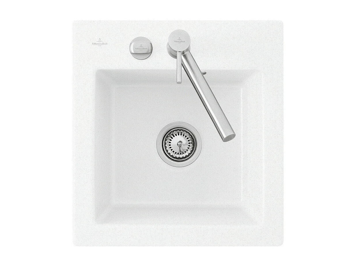 Evier 1 bac sans egouttoir VILLEROY ET BOCH Subway Pure XS 47,5 x 51 cm Blanc