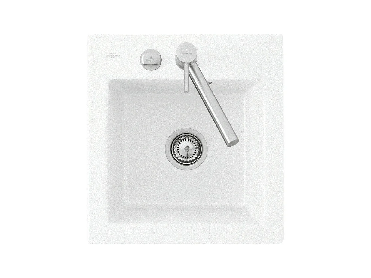 Evier 1 bac sans egouttoir VILLEROY ET BOCH Subway Pure XS 47,5 x 51 cm Blanc