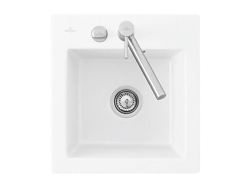 Evier 1 bac sans egouttoir VILLEROY ET BOCH Subway Pure XS 47,5 x 51 cm Blanc