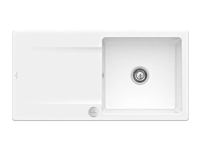 Evier VILLEROY ET BOCH Siluet 60 Snow White CeramicPlus avec vidage automatique