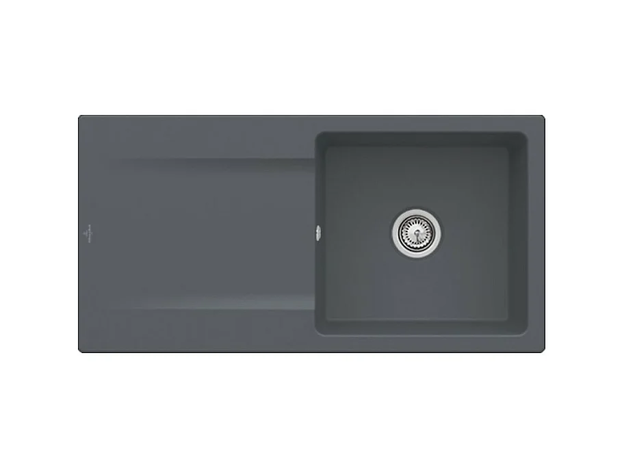 Evier VILLEROY ET BOCH Siluet 60 Graphite CeramicPlus avec vidage manuel