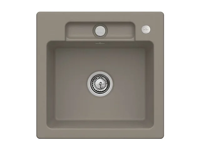 Evier 1 bac VILLEROY ET BOCH Siluet 50 S Timber CeramicPlus avec vidage automatique