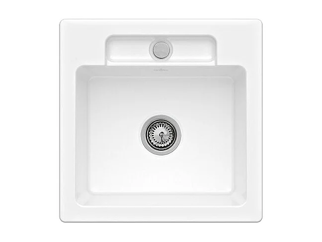 Evier 1 bac VILLEROY ET BOCH Siluet 50 S Blanc CeramicPlu
