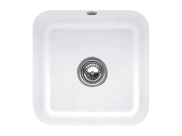 Evier 1 bac VILLEROY ET BOCH Cisterna 50 Snow White CeramicPlus avec vidage manuel