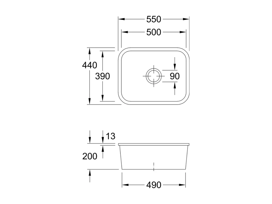 Evier 1 bac VILLEROY ET BOCH Cisterna 60C Graphite CeramicPlus