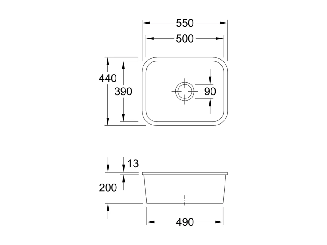Evier 1 bac VILLEROY ET BOCH Cisterna 60C Graphite CeramicPlus