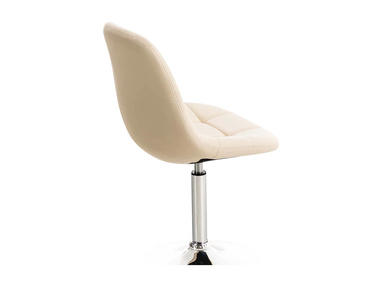 Lot de 2  chaise salle à manger - Similicuir - Crème - Emil