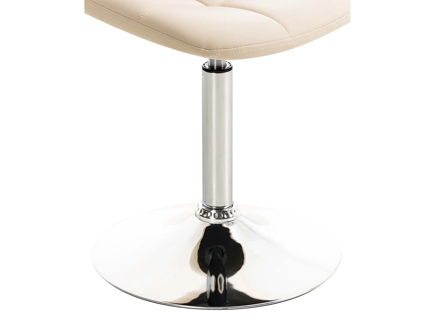 Lot de 2  chaise salle à manger - Similicuir - Crème - Emil