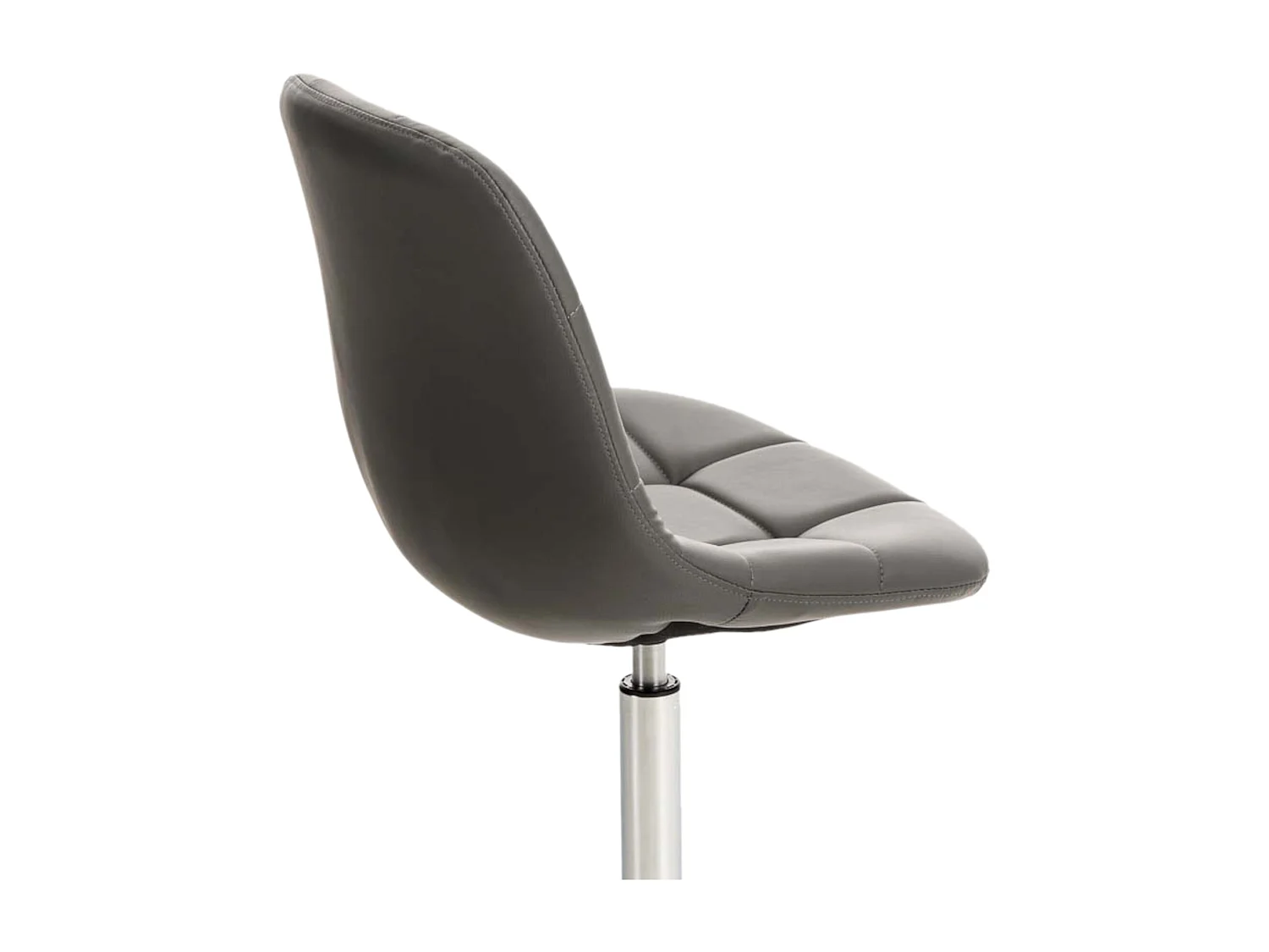 Lot de 2  chaise salle à manger - Similicuir - Gris - Emil