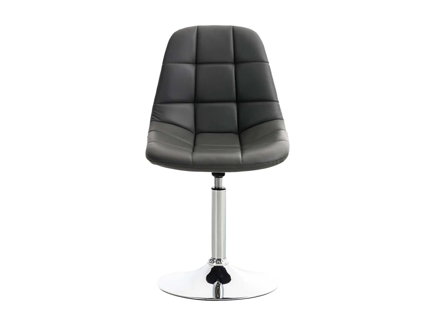 Lot de 2  chaise salle à manger - Similicuir - Gris - Emil