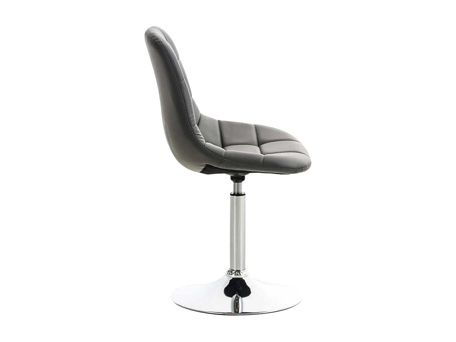 Lot de 2  chaise salle à manger - Similicuir - Gris - Emil