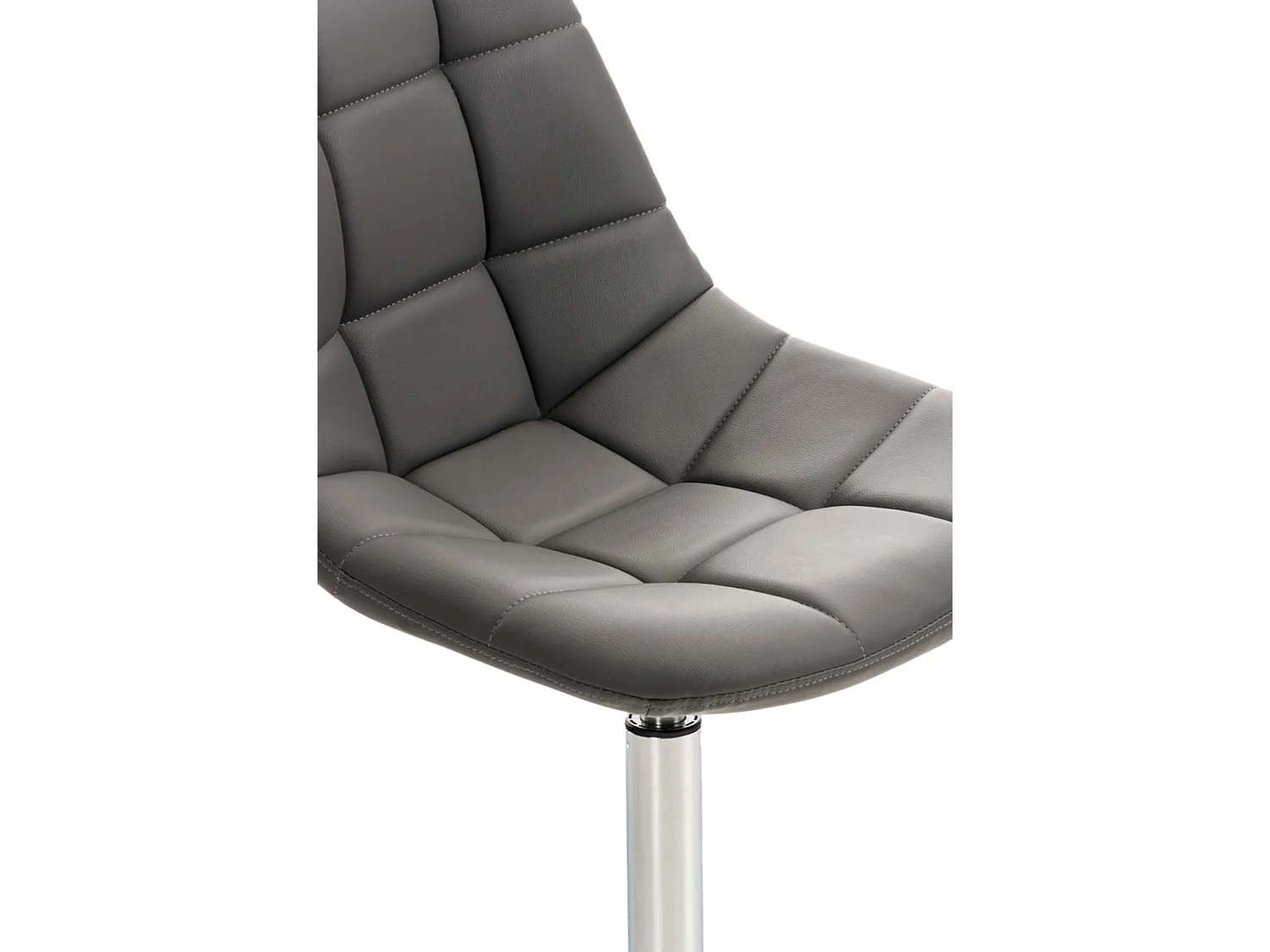 Lot de 2  chaise salle à manger - Similicuir - Gris - Emil