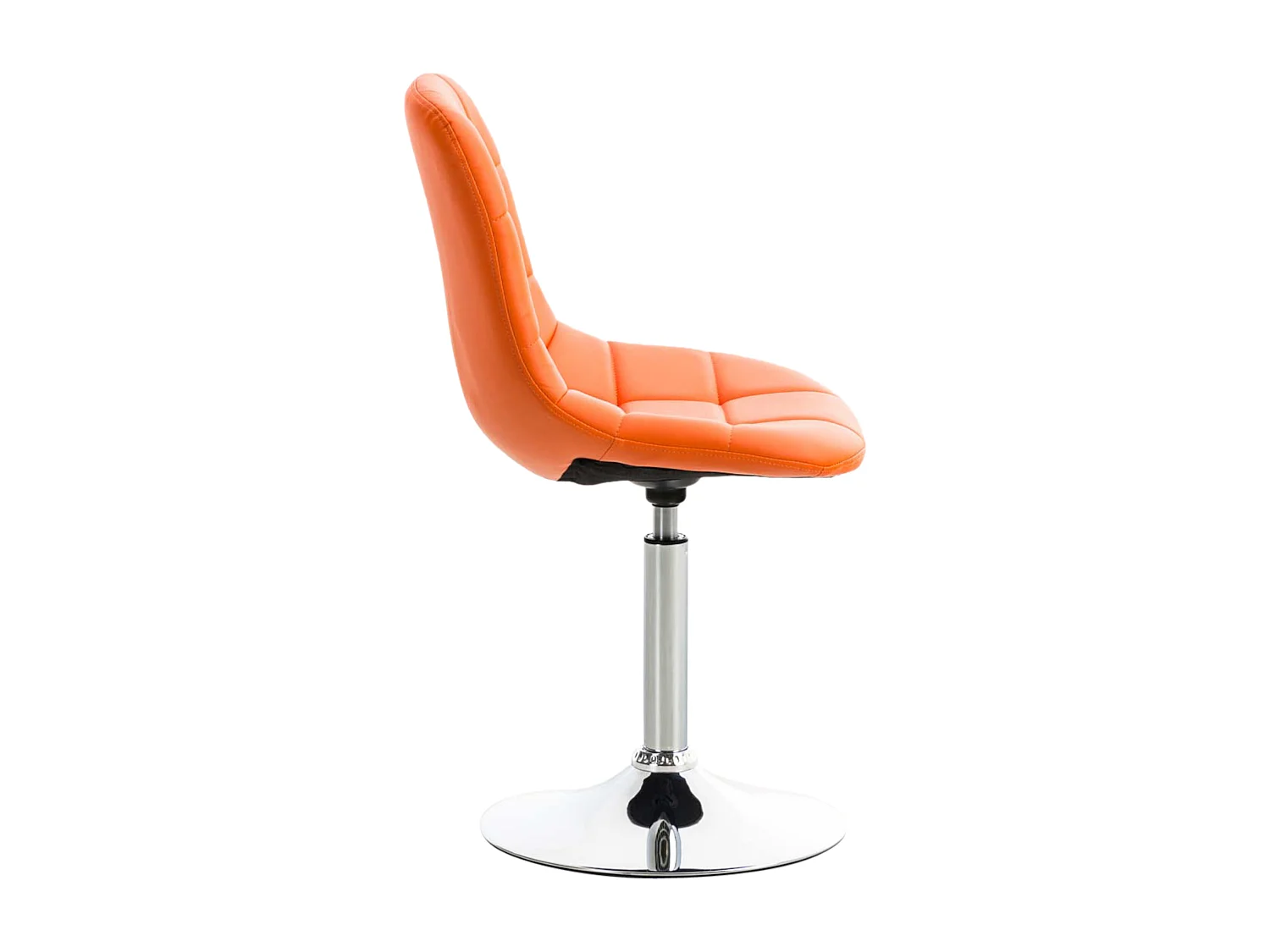 Lot de 2  chaise salle à manger - Similicuir - Orange - Emil