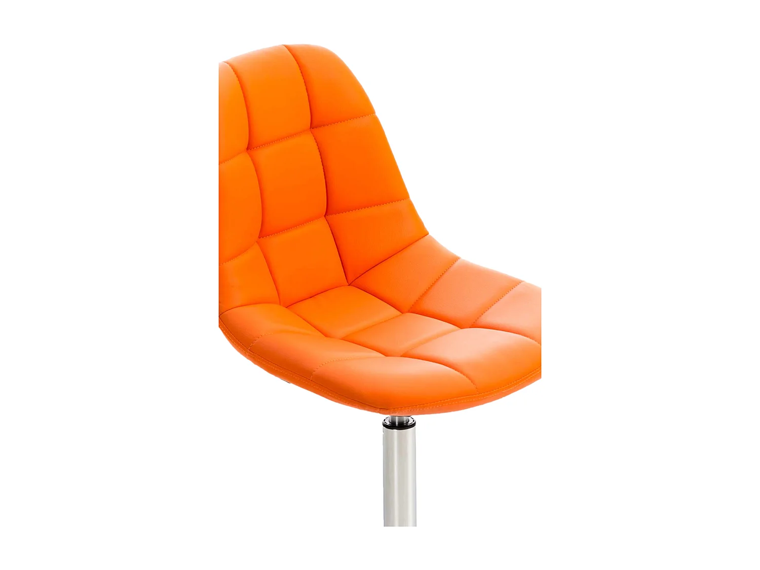 Lot de 2  chaise salle à manger - Similicuir - Orange - Emil