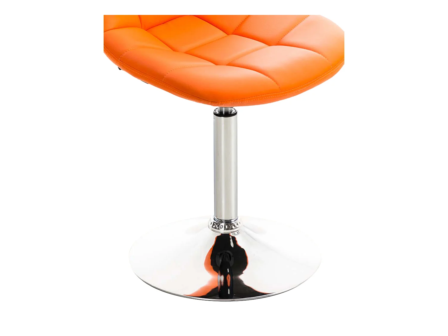 Lot de 2  chaise salle à manger - Similicuir - Orange - Emil