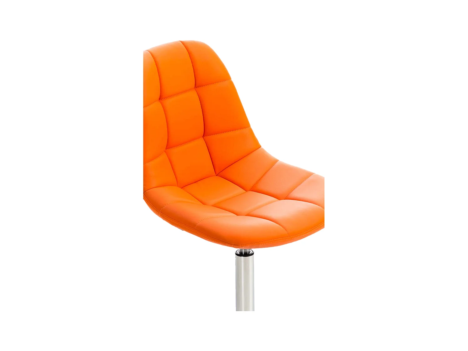 Lot de 2  chaise salle à manger - Similicuir - Orange - Emil