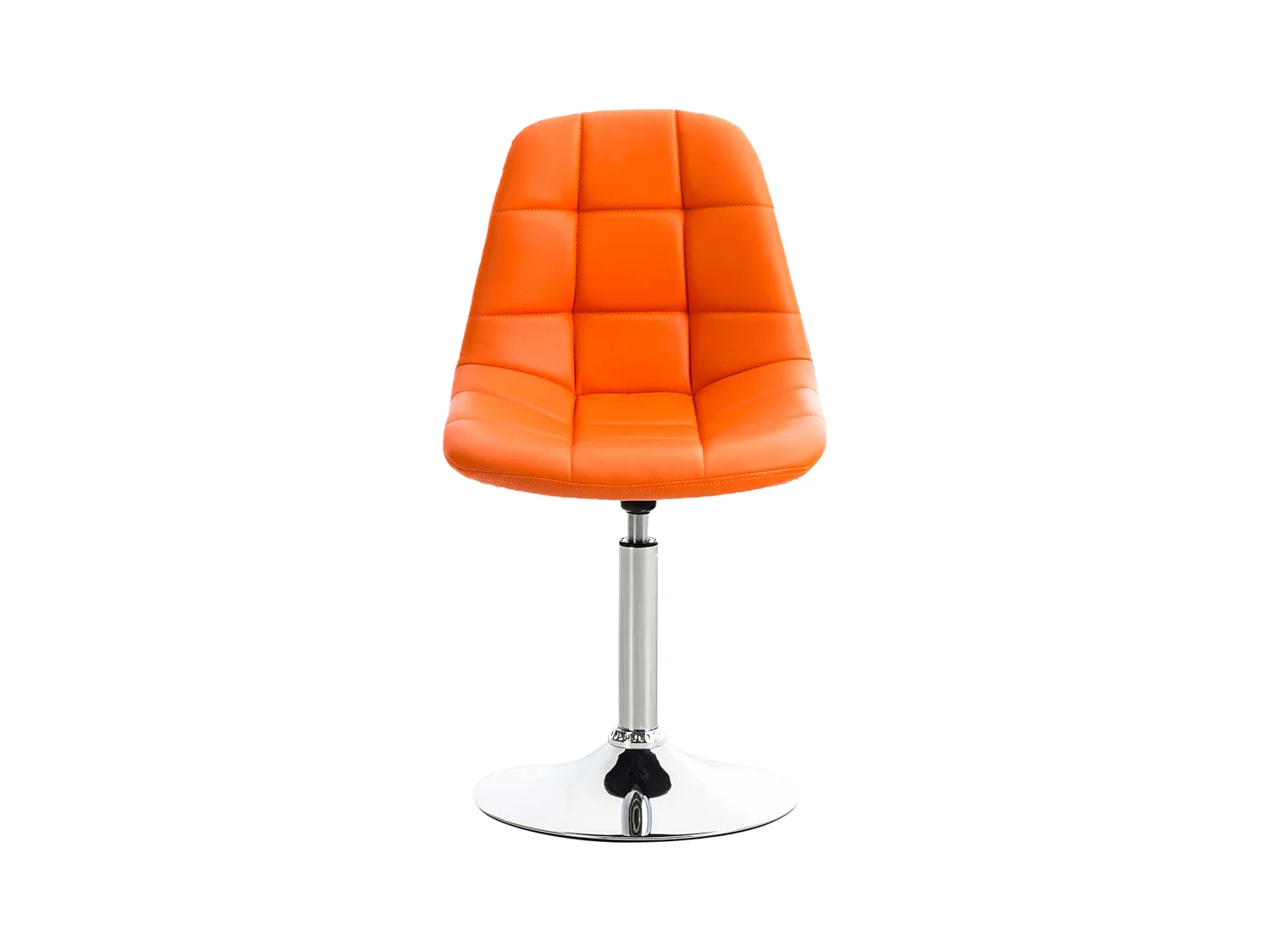 Lot de 2  chaise salle à manger - Similicuir - Orange - Emil
