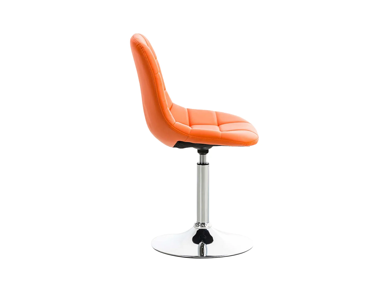 Lot de 2  chaise salle à manger - Similicuir - Orange - Emil