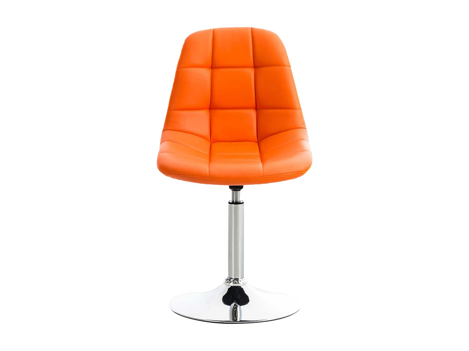 Lot de 2  chaise salle à manger - Similicuir - Orange - Emil