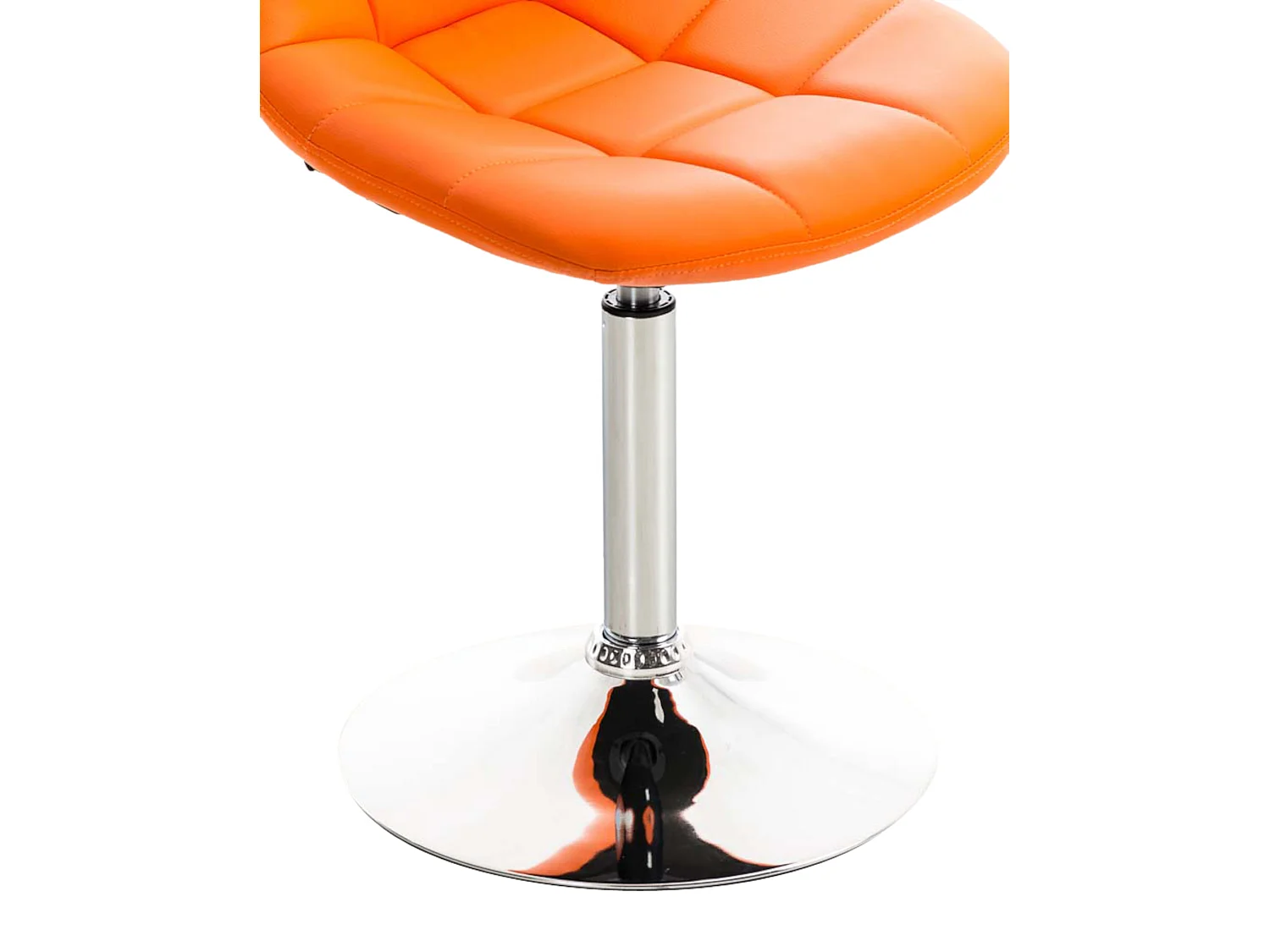 Lot de 2  chaise salle à manger - Similicuir - Orange - Emil