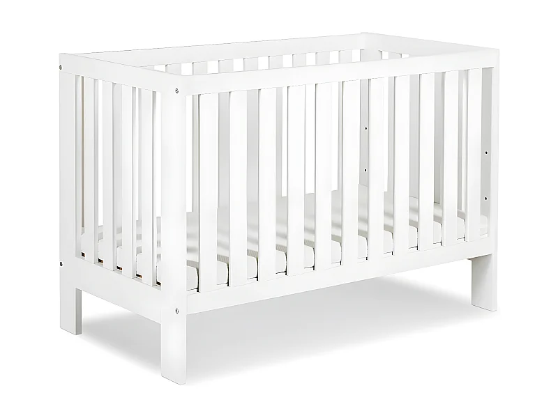 Lit bébé 120x60cm couleur Blanc AMELIE Lit à barreaux amovible