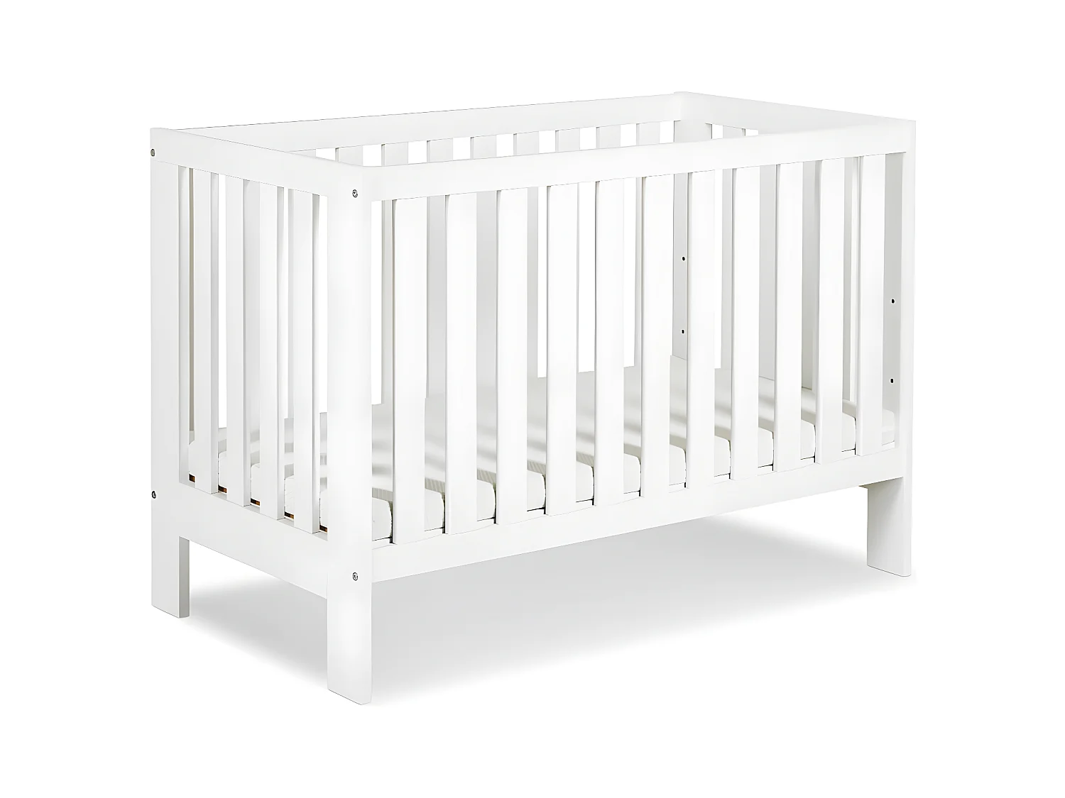 Lit bébé 120x60cm couleur Blanc AMELIE Lit à barreaux amovible