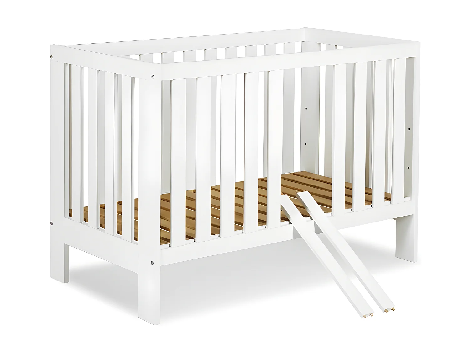 Lit bébé 120x60cm couleur Blanc AMELIE Lit à barreaux amovible