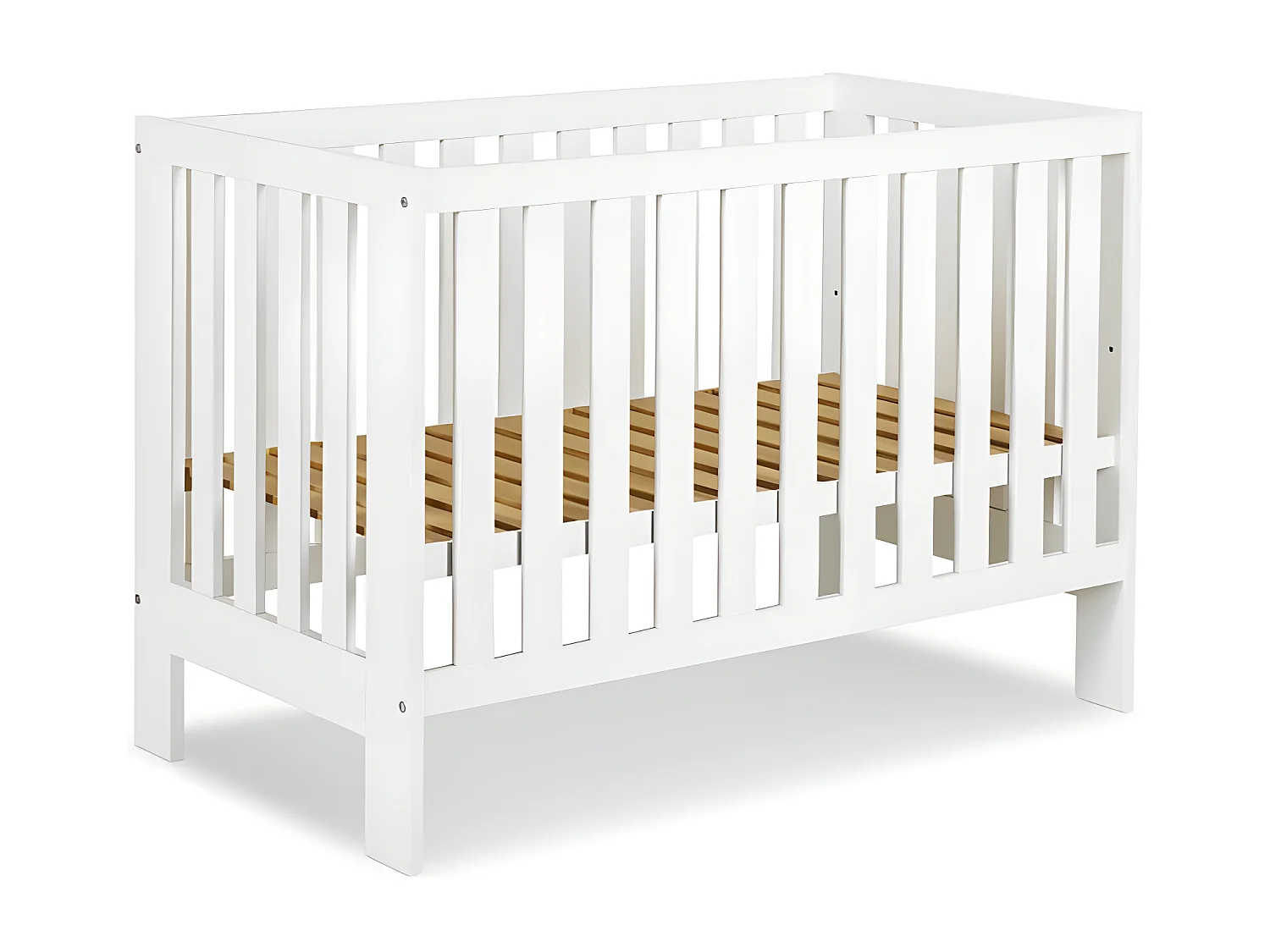 Lit bébé 120x60cm couleur Blanc AMELIE Lit à barreaux amovible