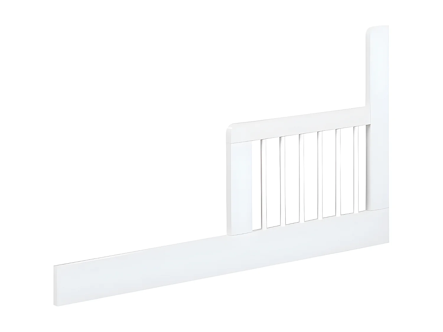 Lit bébé 120x60cm Blanc DALYA barreaux amovible et barrière de sécurité inclus