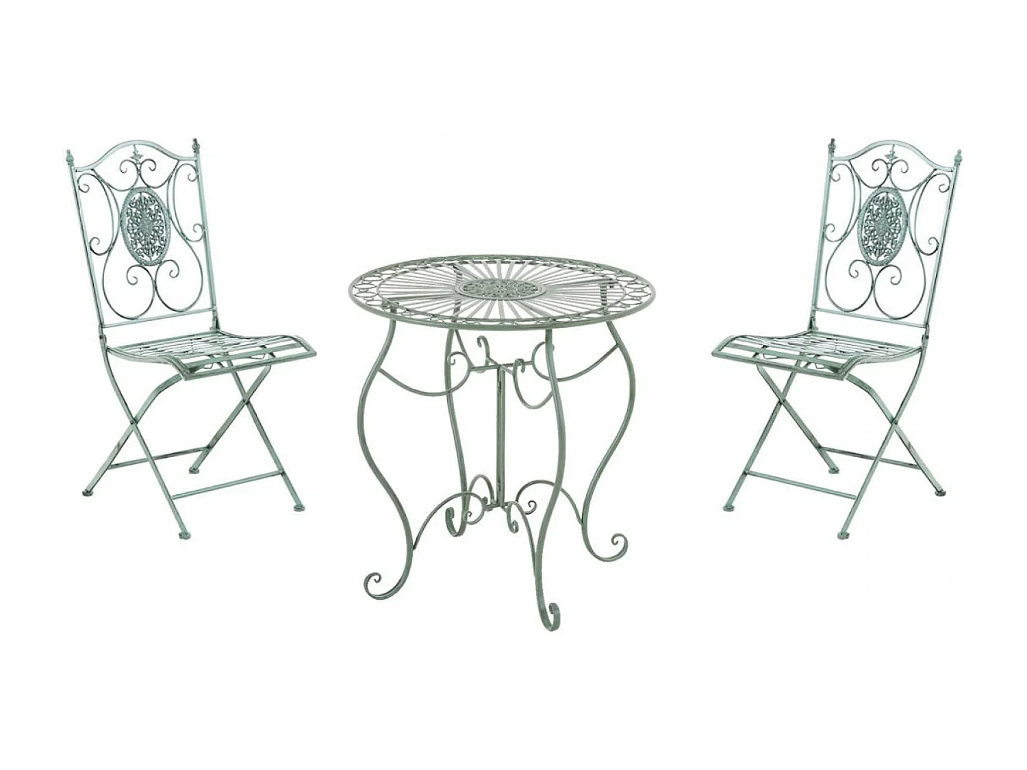 Ensemble de jardin - Table + 2 Chaises - Aldeano