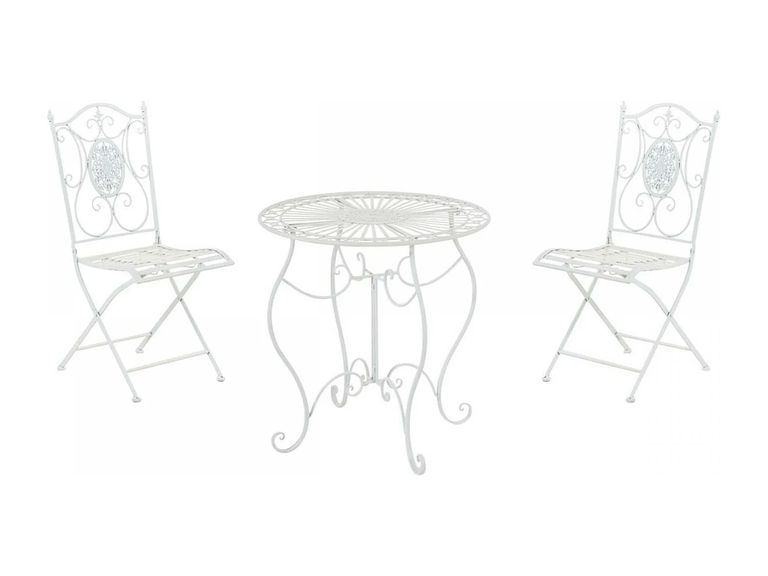 Ensemble de jardin - Table + 2 Chaises - Aldeano