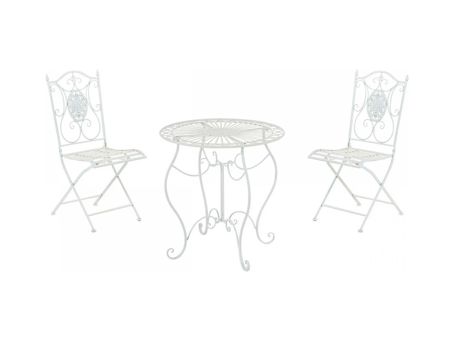 Ensemble de jardin - Table + 2 Chaises - Aldeano
