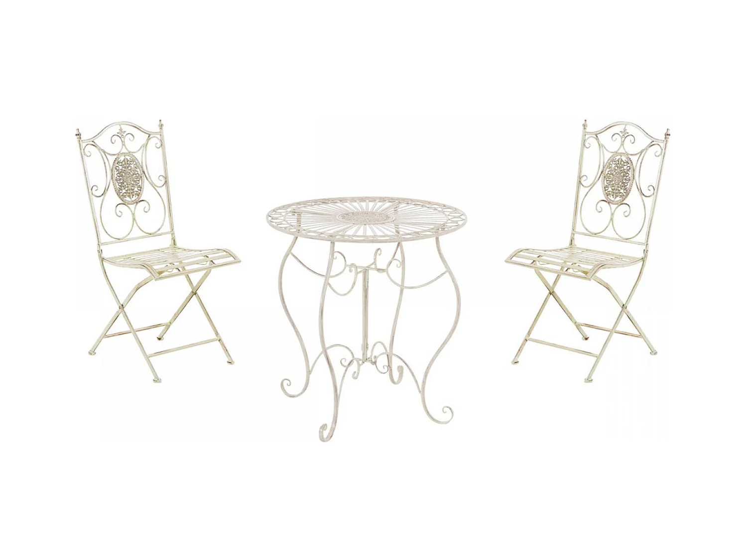 Ensemble de jardin - Table + 2 Chaises - Aldeano