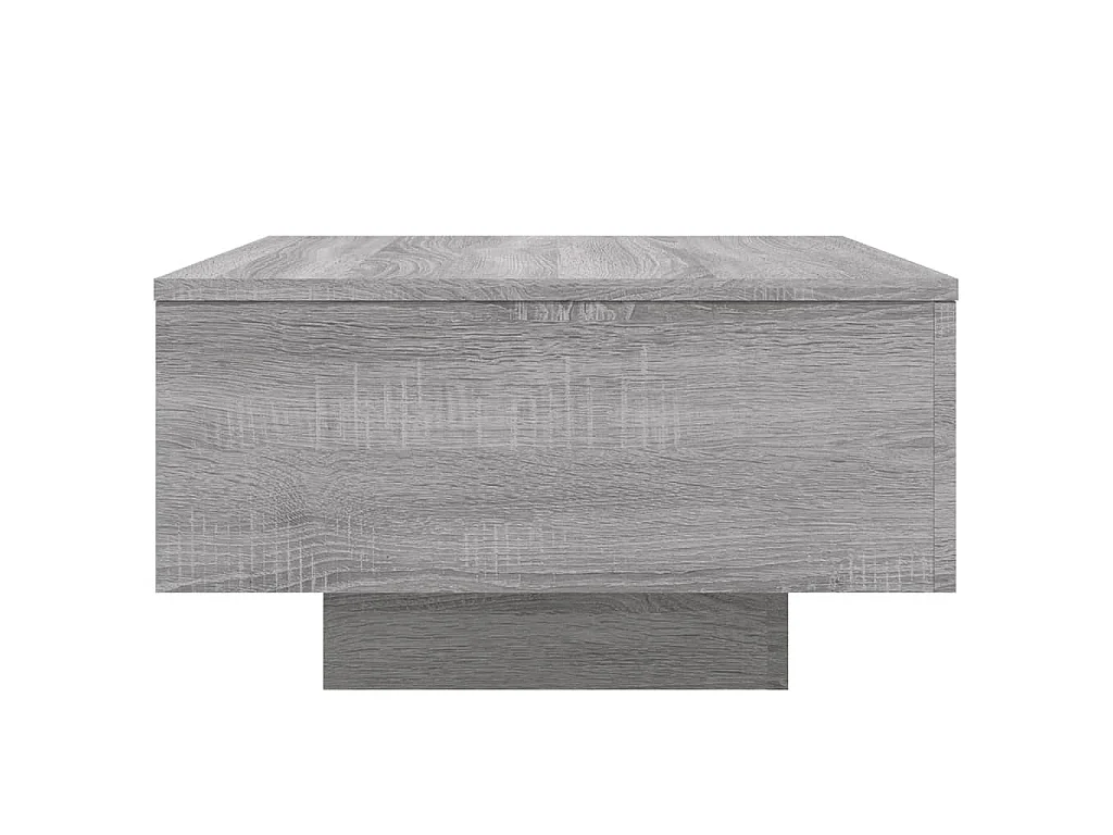 Table basse avec lumières LED sonoma gris 55x55x31 cm