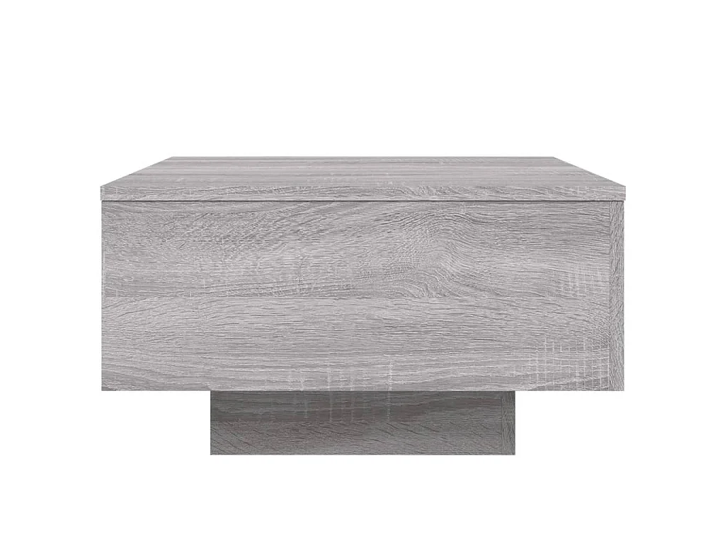 Table basse avec lumières LED sonoma gris 55x55x31 cm