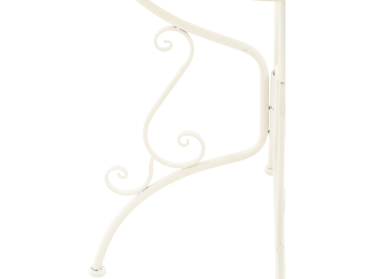 Table d'appoint de jardin - rond Ø 70 cm - Métal - Blanc - Amanda