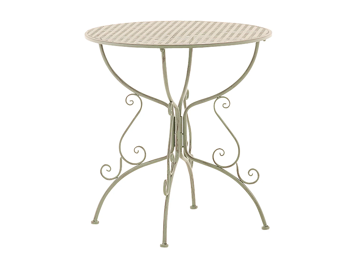 Bijzettafel tuin - rond Ø 70 cm - Metalen - Vert antique - Amanda