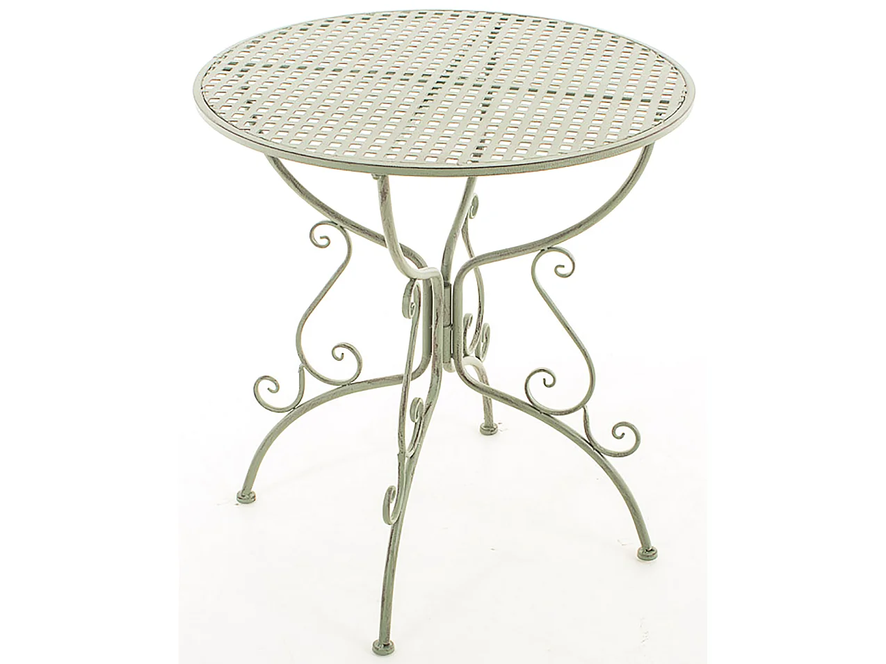 Bijzettafel tuin - rond Ø 70 cm - Metalen - Vert antique - Amanda