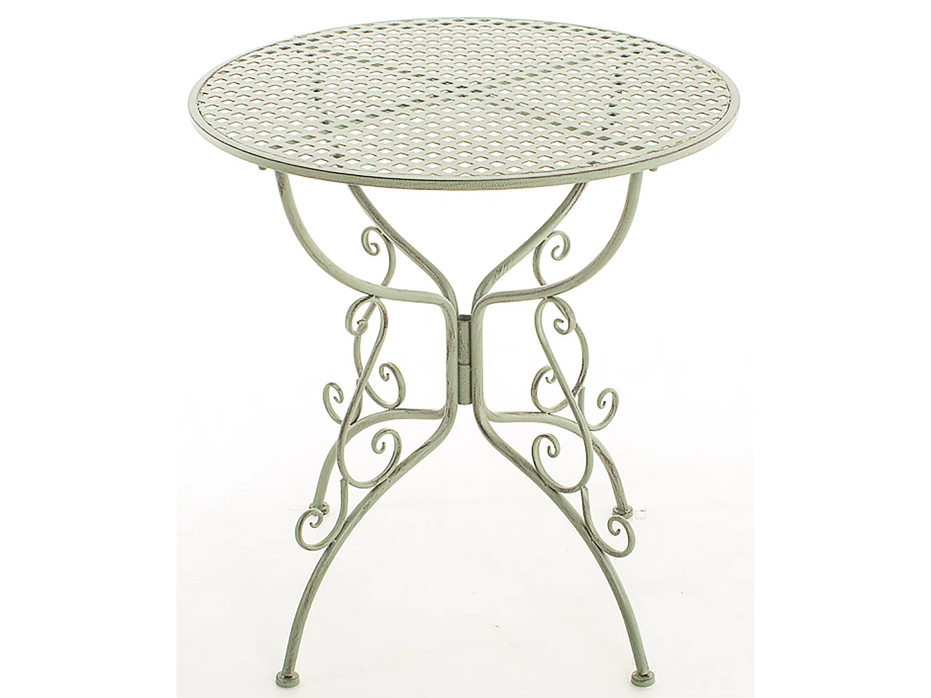 Bijzettafel tuin - rond Ø 70 cm - Metalen - Vert antique - Amanda