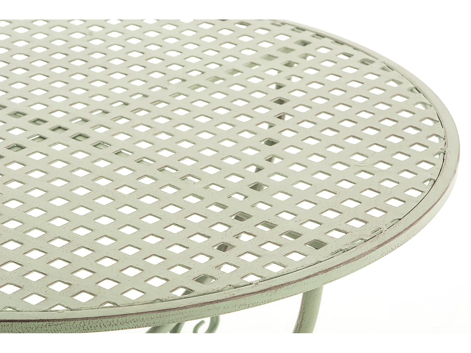 Bijzettafel tuin - rond Ø 70 cm - Metalen - Vert antique - Amanda