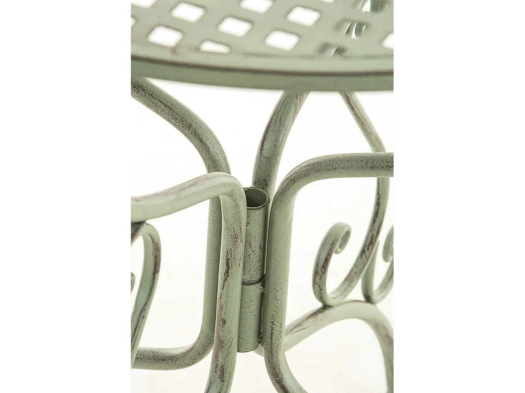 Bijzettafel tuin - rond Ø 70 cm - Metalen - Vert antique - Amanda